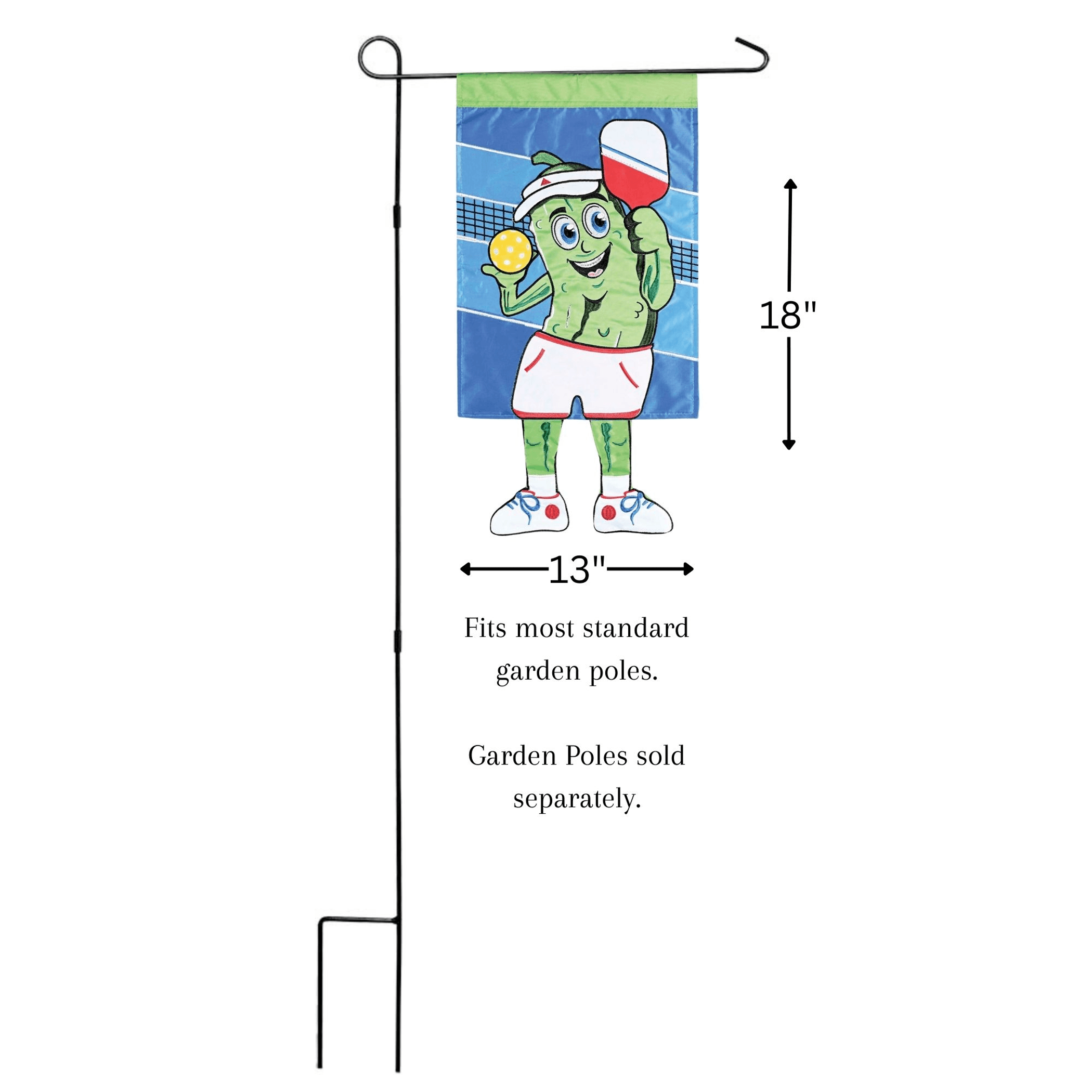 Whimsical Crazy Leg Pickleball Garden Flag
