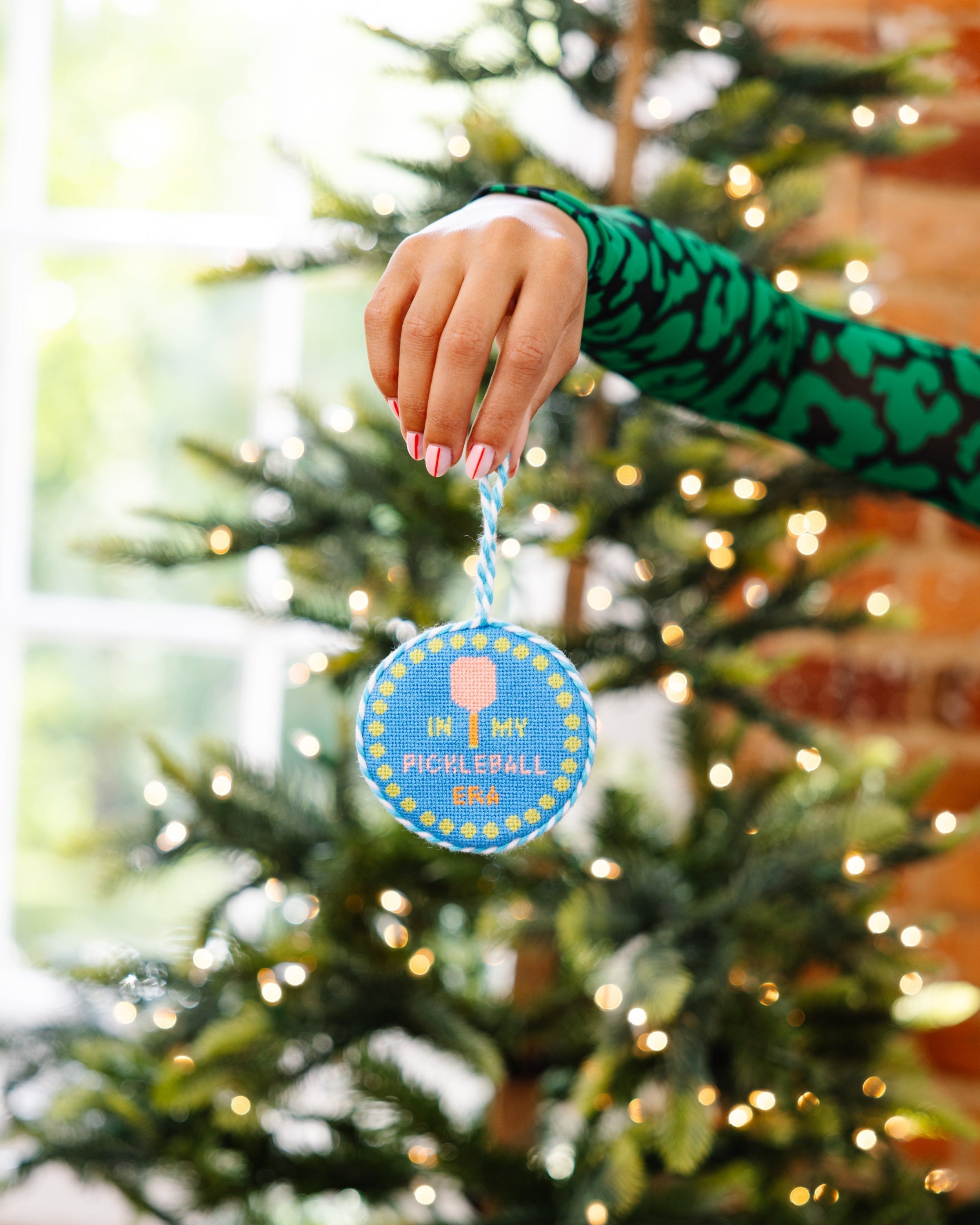 Needlepoint Ornament - Pickleball Era