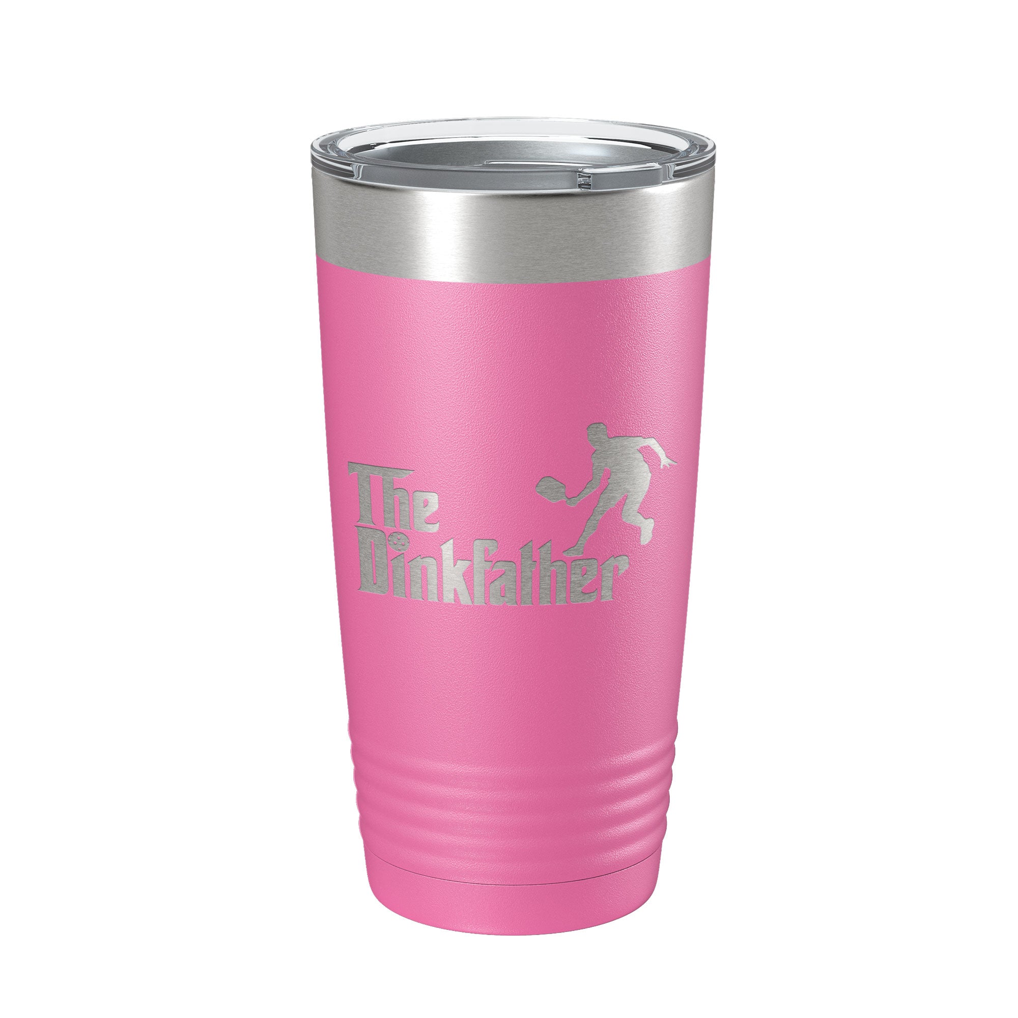 The Dinkfather Tumbler Funny Pickleball Travel Mug Insulated Laser Engraved Coffee Cup Pickle Ball Gift 20 oz