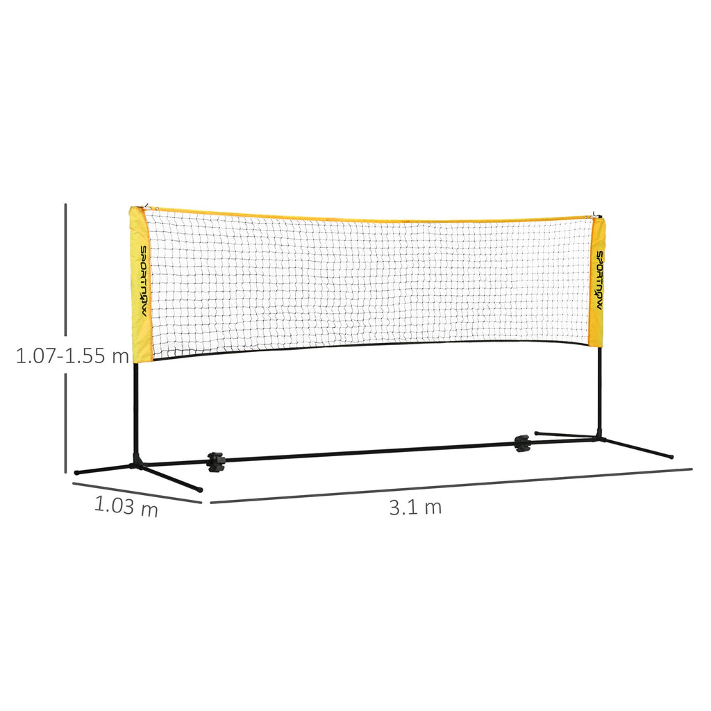 3(m) Badminton Net, Height Adjustable Outdoor Sports Net with Carry Bag, for Tennis, Pickleball and Volleyball