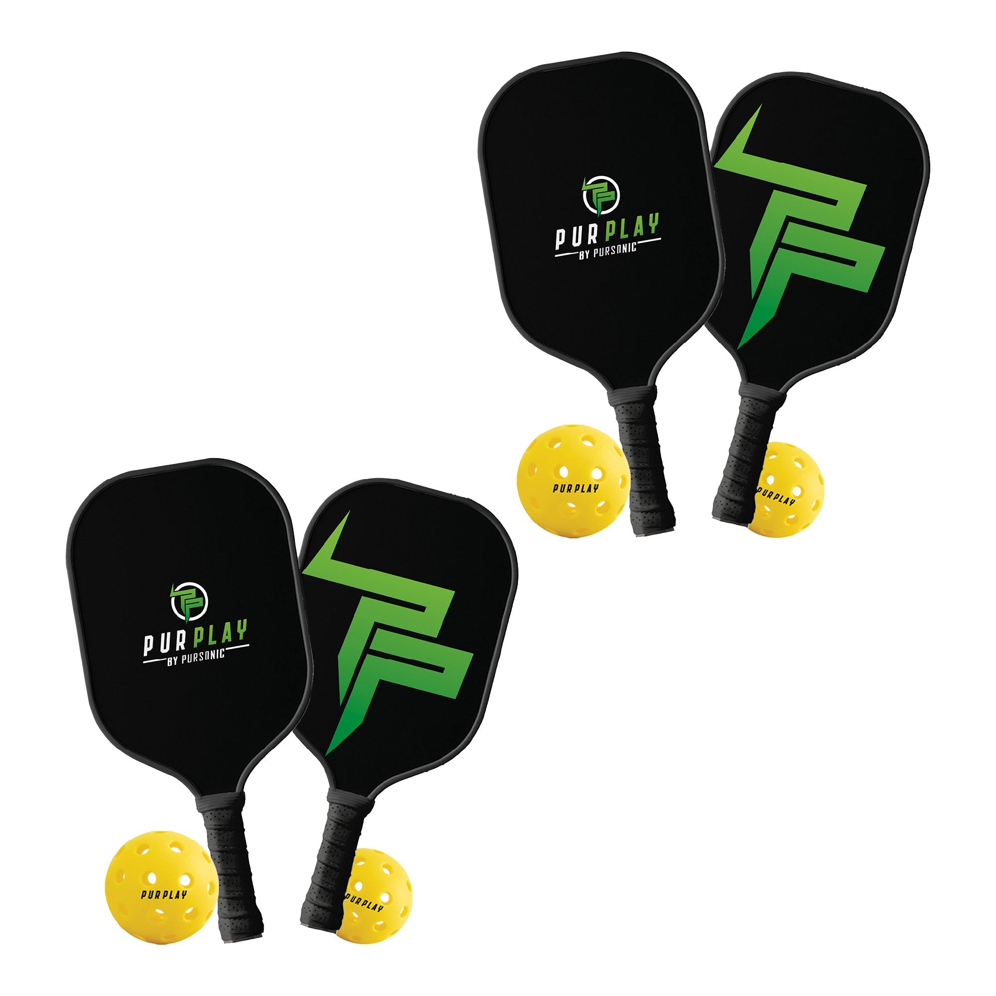 Pursonic The Ultimate Pickleball High Performance Set –4 Paddles, 4 Balls & 2 Carry Bag