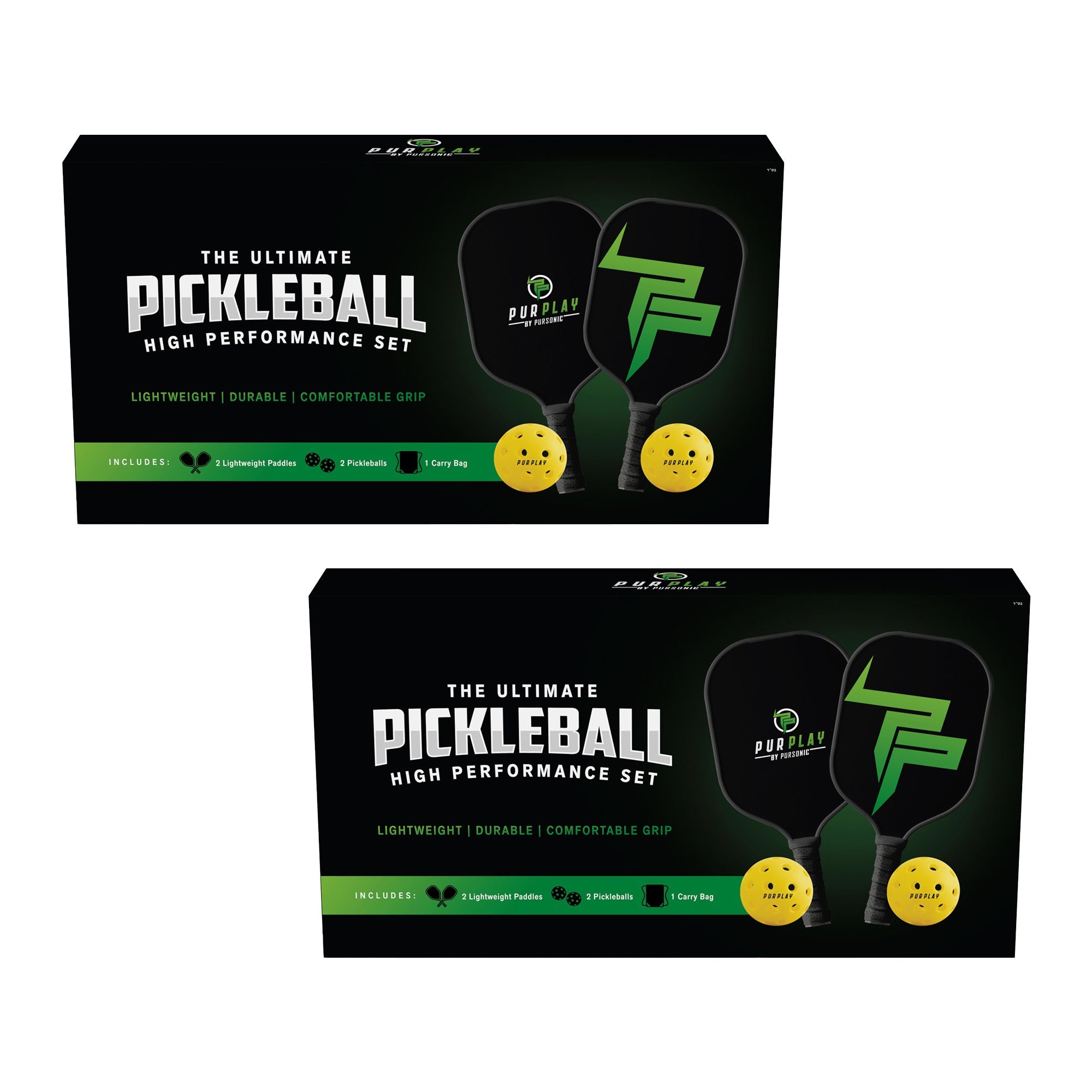 Pursonic The Ultimate Pickleball High Performance Set –4 Paddles, 4 Balls & 2 Carry Bag