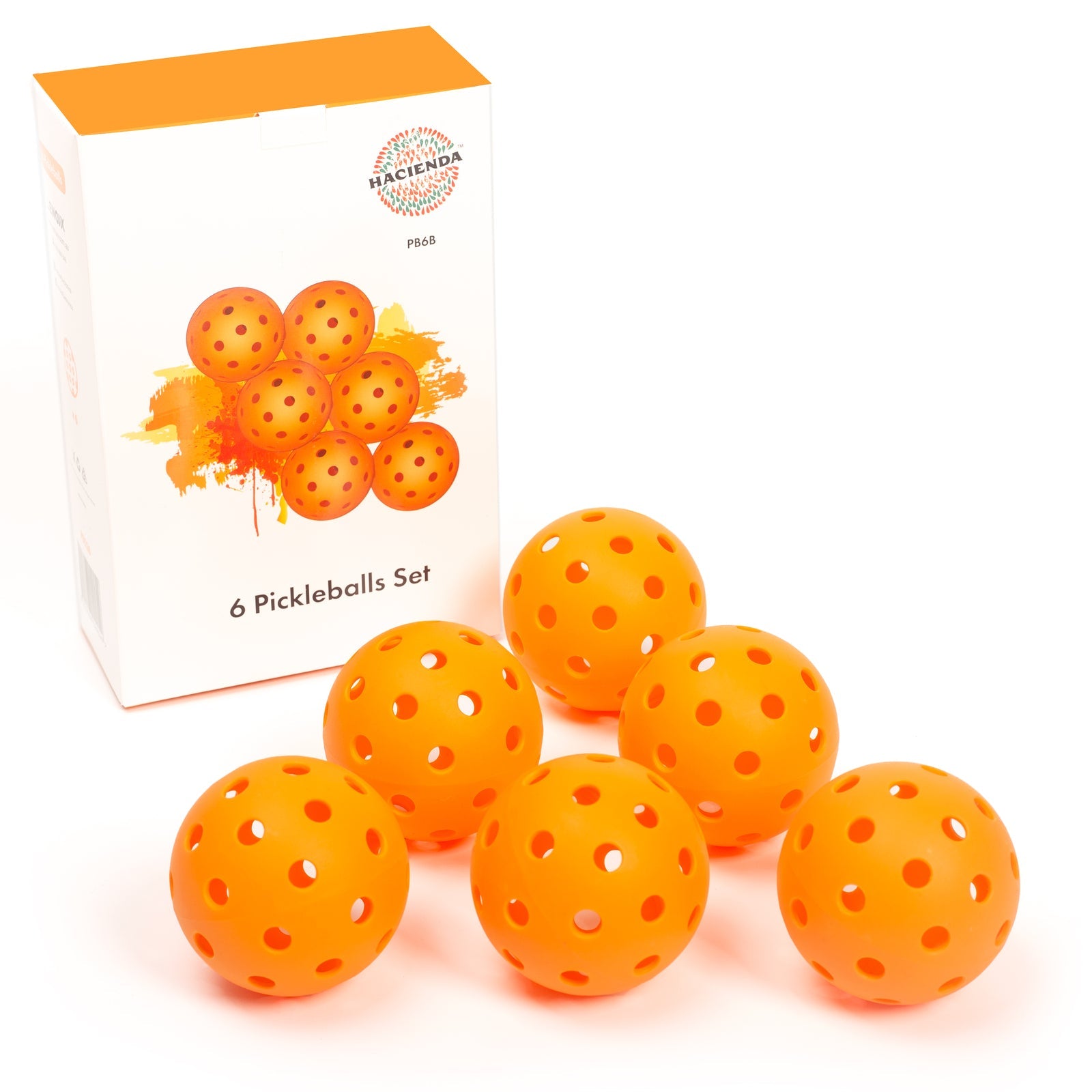 NNEDSZ Precision Aerodynamic 40cm Hole Design Pickleball Ball - 6 pack