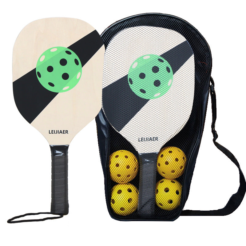 NNEDSZ Green Standard Wooden Pickleball Paddle Set - Perfect for All Levels of Play