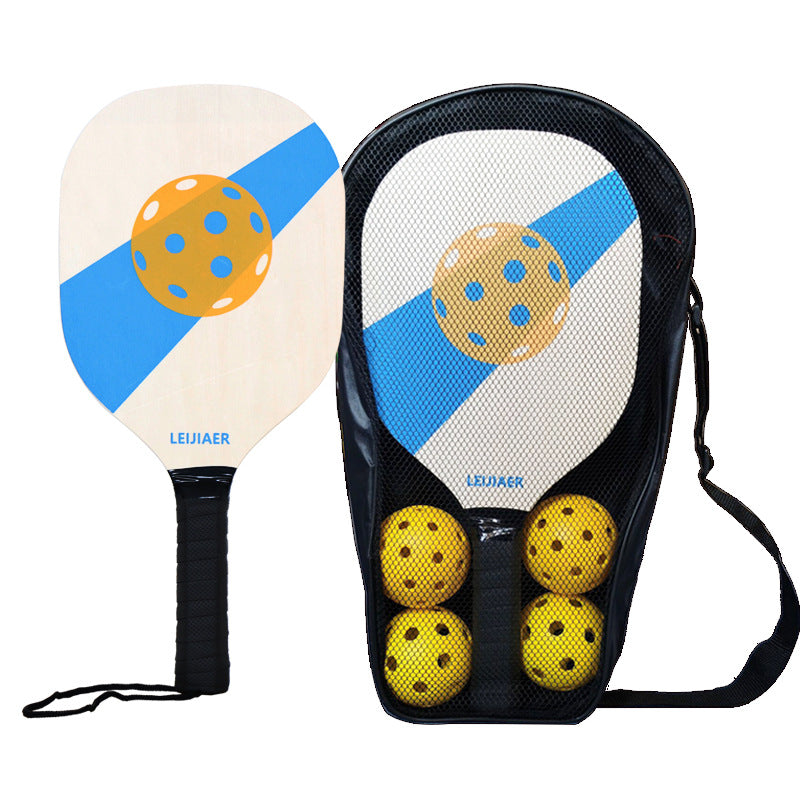 NNEDSZ Blue Standard Wooden Pickleball Paddle Set - Perfect for All Levels of Play