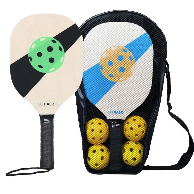 NNEDSZ Blue And Green Standard Wooden Pickleball Paddle Set - Perfect for All Levels of Play