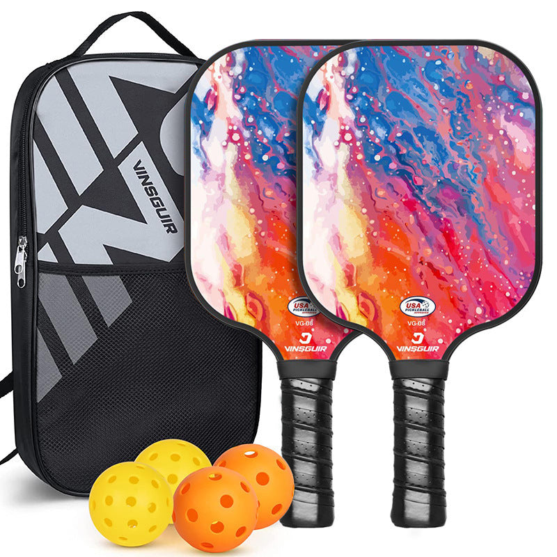 NNEDSZ Pink Beach Fiberglass Pickleball Paddle Set - Vibrant Design for Enhanced Gameplay