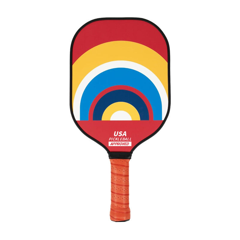 NNEDSZ Style 3 Colorful Geometric Patterns Fiberglass Pickleball Paddle - Lightweight 220g with Anti-Slip TPU Grip for Outdoor Sports