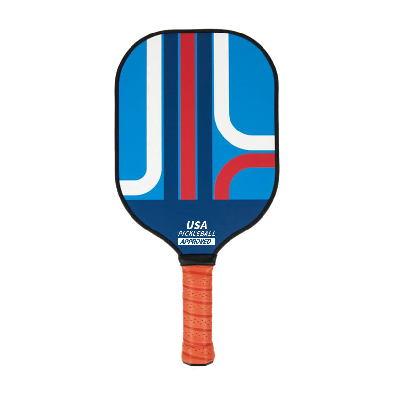 NNEDSZ Style 4 Colorful Geometric Patterns Fiberglass Pickleball Paddle - Lightweight 220g with Anti-Slip TPU Grip for Outdoor Sports
