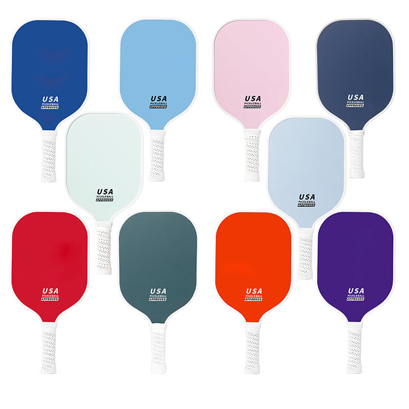 NNEDSZ Light Blue Fiberglass Pickleball Paddle Set - 2 Minimalist Paddles, 4 Balls, and Carry Bag for Outdoor Play