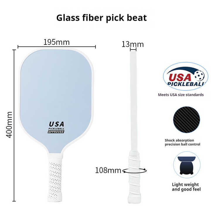NNEDSZ Dark Green Fiberglass Pickleball Paddle Set - 2 Minimalist Paddles, 4 Balls, and Carry Bag for Outdoor Play