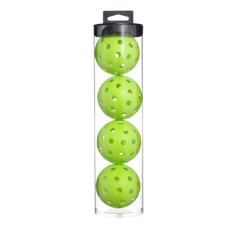 NNEDSZ 2 Tubes Green Outdoor Pickleball Balls 4-Pack - Durable 40-Hole Design with Carry Tube(8 balls in total)