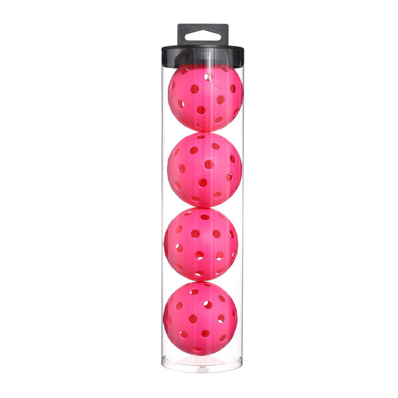 NNEDSZ 2 Tubes Pink Outdoor Pickleball Balls 4-Pack - Durable 40-Hole Design with Carry Tube(8 balls in total)