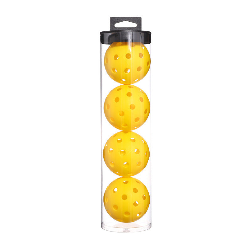 NNEDSZ 2 Tubes Yellow Outdoor Pickleball Balls 4-Pack - Durable 40-Hole Design with Carry Tube(8 balls in total)