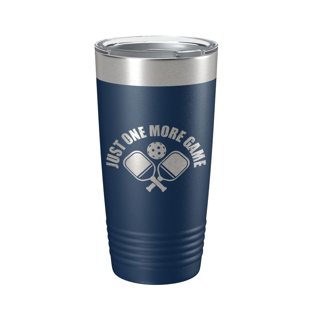 Pickleball Just One More Game Tumbler Travel Mug Gift Insulated Laser Engraved Coffee Cup 20 oz