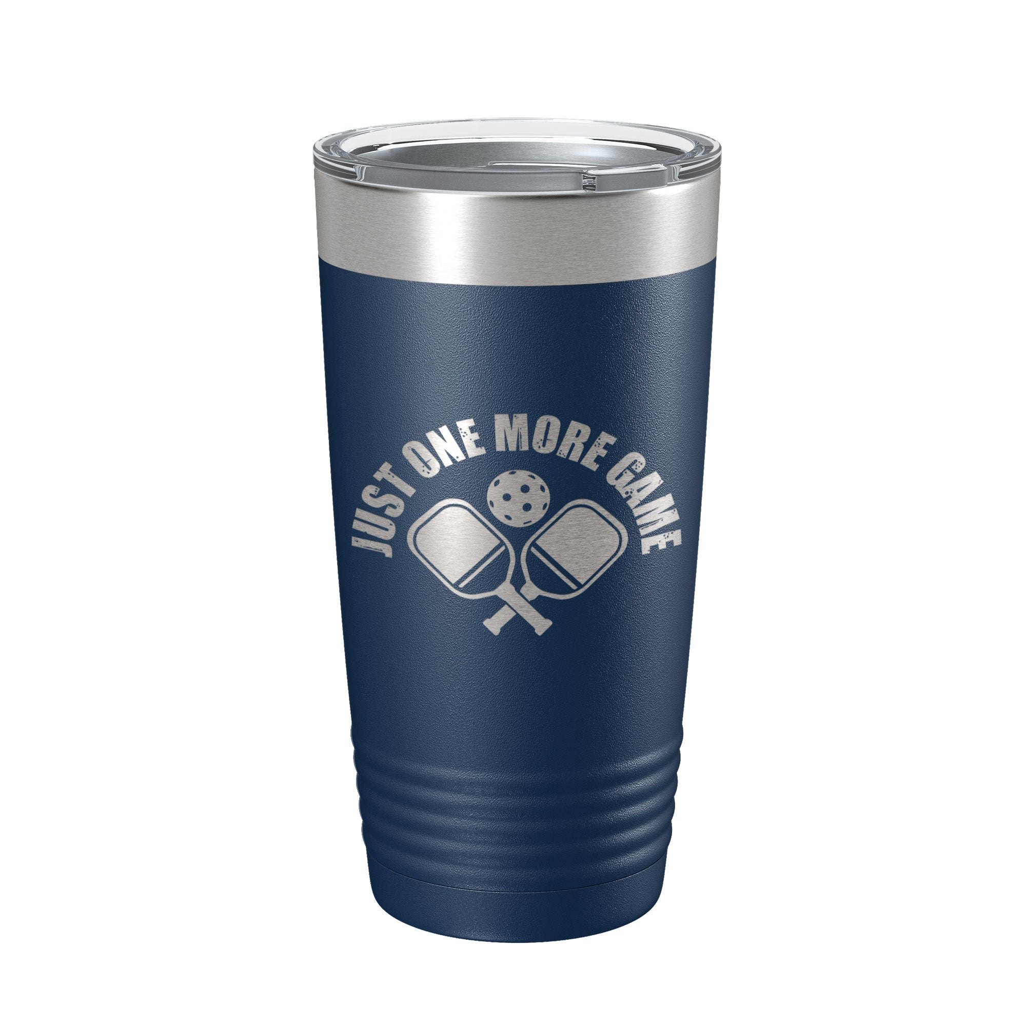 Pickleball Just One More Game Tumbler Travel Mug Gift Insulated Laser Engraved Coffee Cup 20 oz