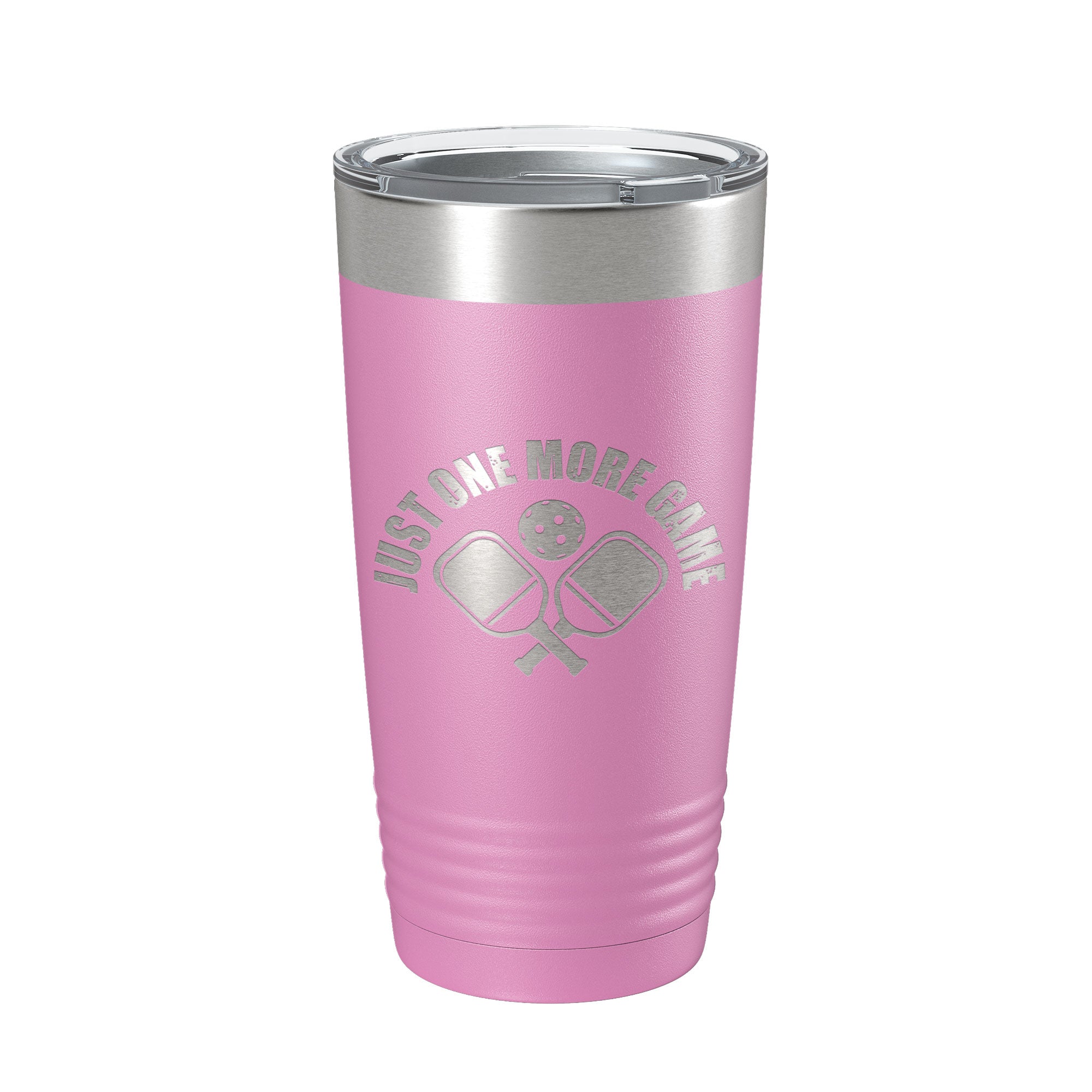 Pickleball Just One More Game Tumbler Travel Mug Gift Insulated Laser Engraved Coffee Cup 20 oz